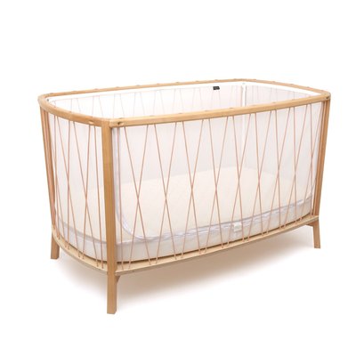 Pack lit bébé Kimi Bois de rose + alèse et drap housse blanc CHARLIE CRANE