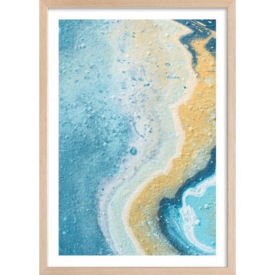 Affiche abstraite blue paint bubble HEXOA
