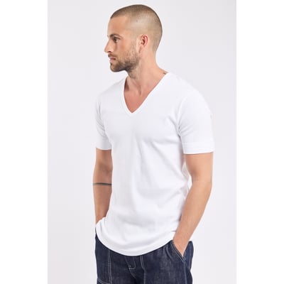 T-shirt col V en coton ARMOR-LUX