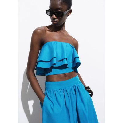 Haut bustier à volants MANGO
