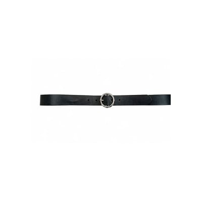Ceinture balsa femme en cuir noir à boucle ronde BALSA DEELUXE