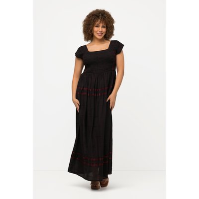 Robe maxi smockée, rayures, silhouette en A ULLA POPKEN