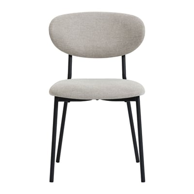 Chaise repas en tissu gris fonce ZAGO