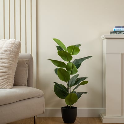 85cm Artificial Real Touch Rubber Tree SO'HOME