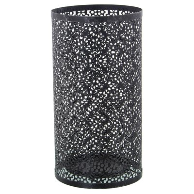 Porte parapluie rond en métal ajouré gris - 24x45cm WADIGA