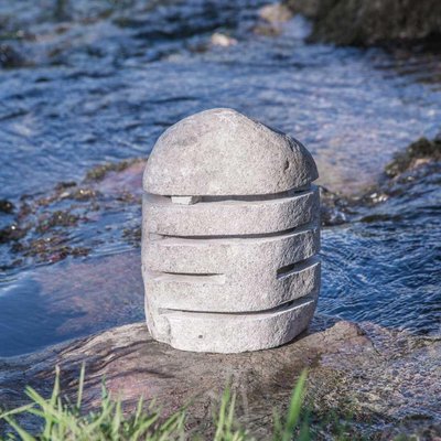Lampe en pierre de rivière ronde de jardin 30-35cm WANDA COLLECTION