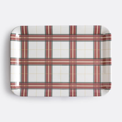 Plateau rectangulaire imprimé écossais, TOUT SCHUSS LA REDOUTE INTERIEURS