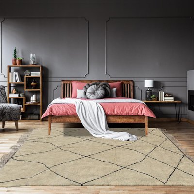 Authentique tapis berbère fait à la main en laine BENI OUARAIN DA UN AMOUR DE TAPIS