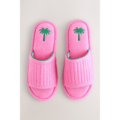 Chaussons claquettes en tissu éponge NEXT