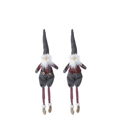 Set de 2 suspensions figurines pères noël artificielles H28 SIA DECO