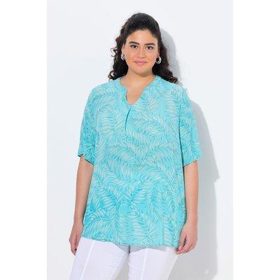 Blouse en crêpe motif palmiers à manches ULLA POPKEN