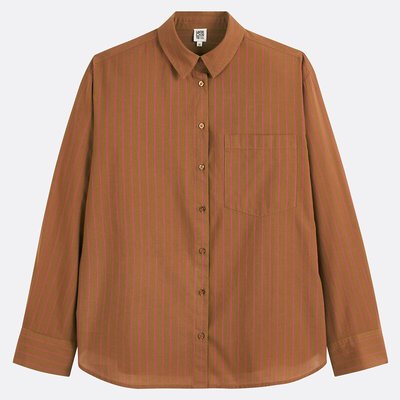 Gestreept los hemd met lange mouwen LA REDOUTE COLLECTIONS