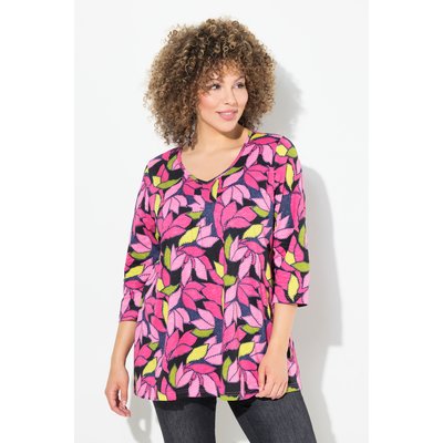 T-shirt en A à col en V et manches 3/4 ULLA POPKEN