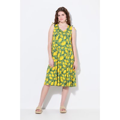 Robe midi, jersey, citrons, encolure en V ULLA POPKEN