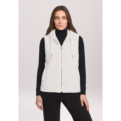 Veste sans manches en peluche à capuche BETTY BARCLAY