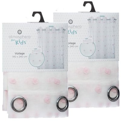 Lot De 2 Rideaux Pour Chambre D'enfant Avec Pompons Lilo TOILINUX