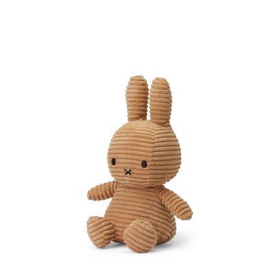 Peluche lapin Miffy velours côtelé éco 23 cm Beige BON TON TOYS