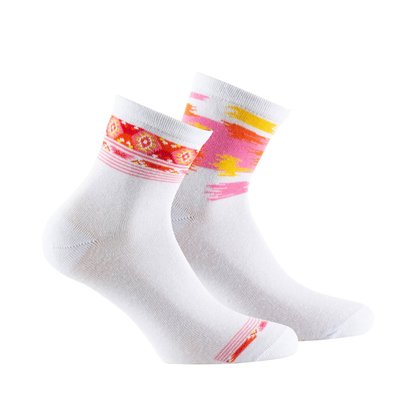 Lot de 2 paires de socquettes en coton bracelet coloré KINDY
