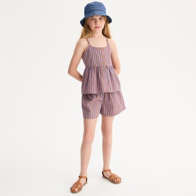 Conjunto de 2 piezas de top con tirantes y pantalón corto a rayas LA REDOUTE COLLECTIONS