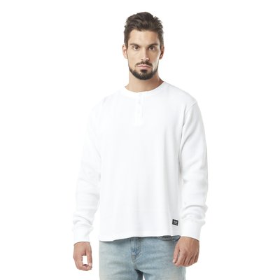 T-shirt homme col tunisien en Coton Waffle Log VON DUTCH