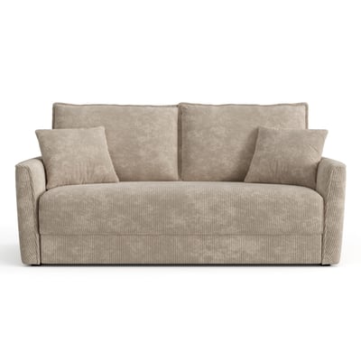 Canapé convertible 3 places velours côtelé crème 180cm 3 places en velours côtelé LUXO SIA HOME