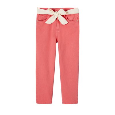 Pantalon Mom et sa ceinture en gaze de coton VERTBAUDET