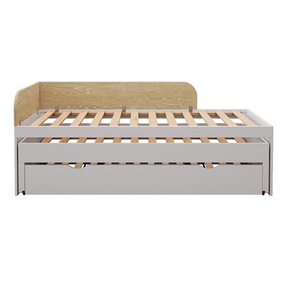 Pack lit gigogne 3 places avec matelas Bois massif  NOHA AKITEN RETAIL