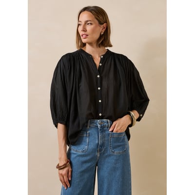 Chemisier en voile de coton fluide LA FEE MARABOUTEE