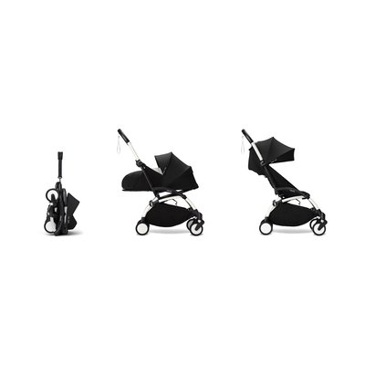 Poussette YOYO 3 - Pack 0+/6+ cadre blanc STOKKE