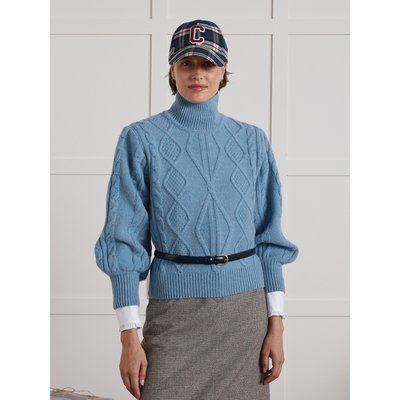 Pull col montant torsadé laine mérinos RWS* CYRILLUS