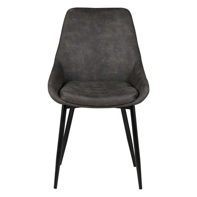 Chaise tissu effet daim   piètement métal  Bari ZAGO