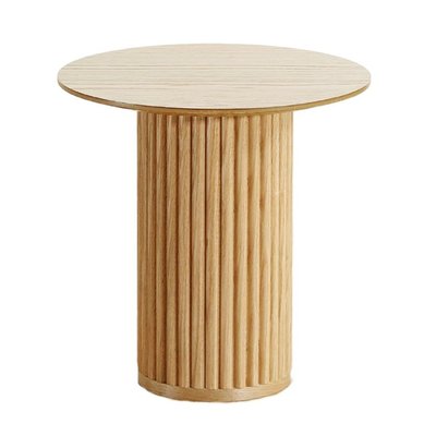 Bout de canapé D45 cm placage chêne ZAGO