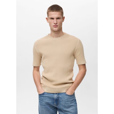 T-shirt maille coton tressé MANGO MAN