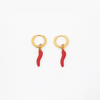 Boucles d'oreilles piment acier inoxydable BALABOOSTE