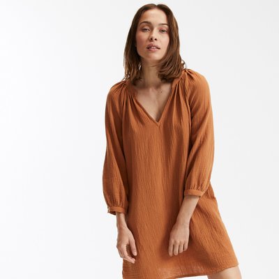 Camicia da notte in garza di cotone LA REDOUTE COLLECTIONS