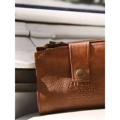 Porte-monnaie porte-cartes cuir BASILIC PEPPER