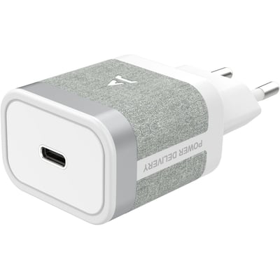 Chargeur USB-C 35W charge rapide Blanc compatible iPhone 17 16 15 Pro Max et Samsung Galaxy ADEQWAT
