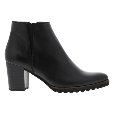 Boots en cuir noires avec semelle à talon décroché moyen et fermeture à zip DORKING