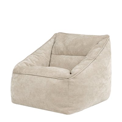 Pouf fauteuil en tissu chenille texturé - NATALIA ICON
