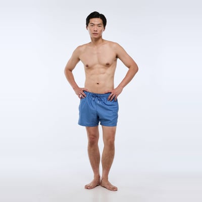 Short de bain à rayures en polyester recyclé MONOPRIX
