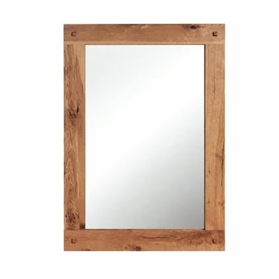 Miroir mural en bois naturel avec cadre épais - 110 cm FJORD PIER IMPORT
