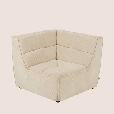 Fauteuil chauffeuse d'angle lounge en velours côtelé - LORENZO HELLIN, DEPUIS 1862
