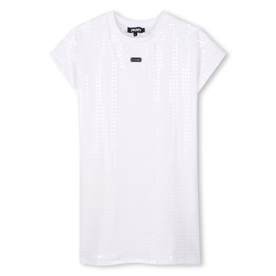 Robe en coton avec sequins DKNY