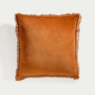 Coussin D’extérieur Victoria – 40x40 Cm – 100% Coton – Terre Cuite – Style Maison De Campagne – Housse Zippée - 9