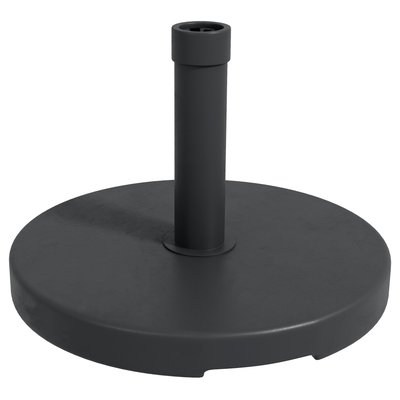 Pied de parasol rond base de lestage 15 Kg poignée HDPE noir OUTSUNNY