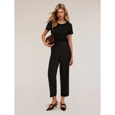 Pantalon carot en polyviscose teinte unie MOTIVI