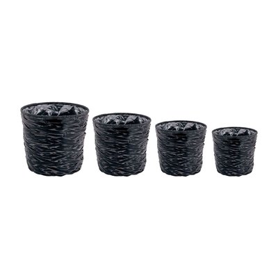 Cache-pot en bambou noir (lot de 4) AUBRY GASPARD