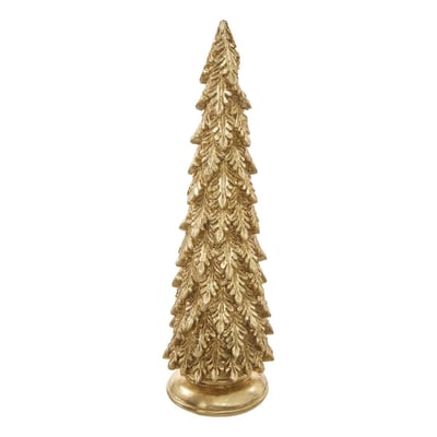 Sapin de Noël décoratif en résine or motif feuilles H. 31,5 cm FEERIC LIGHTS & CHRISTMAS