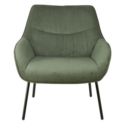 Fauteuil velours côtelé vert sapin Martin ZAGO