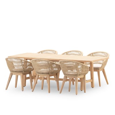 Salon de jardin, 6 chaises, SIENA & PROVENZA DEFORA HOME